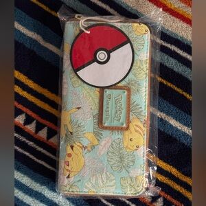 Loungefly Pokemon Pikachu Leaves Wallet NEW With Tags